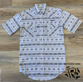 Mens 1A9 short sleeve 2 pkt snap white shirt rock & roll | RSMS1SR1A9