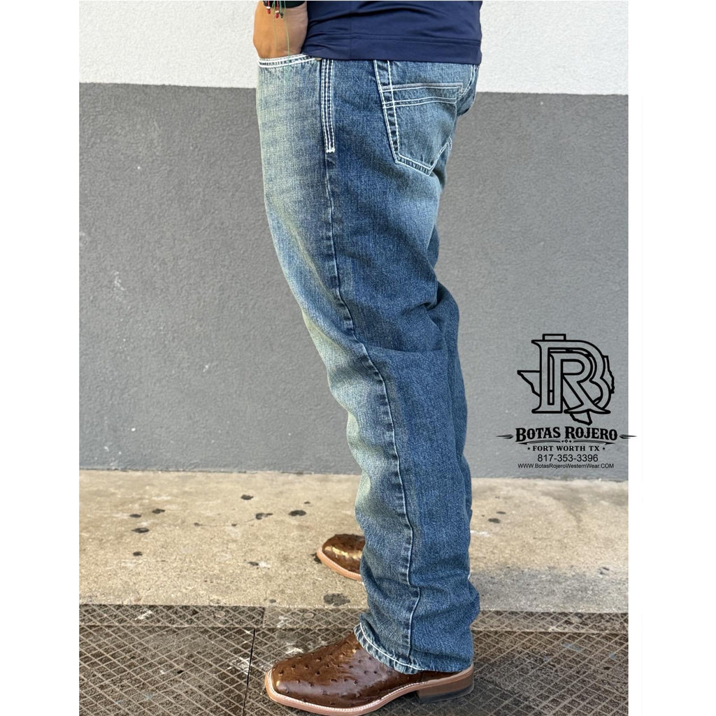 01 | STRAIGHT | MED BLUE | IRON SPUR | MEN WESTERN JEANS