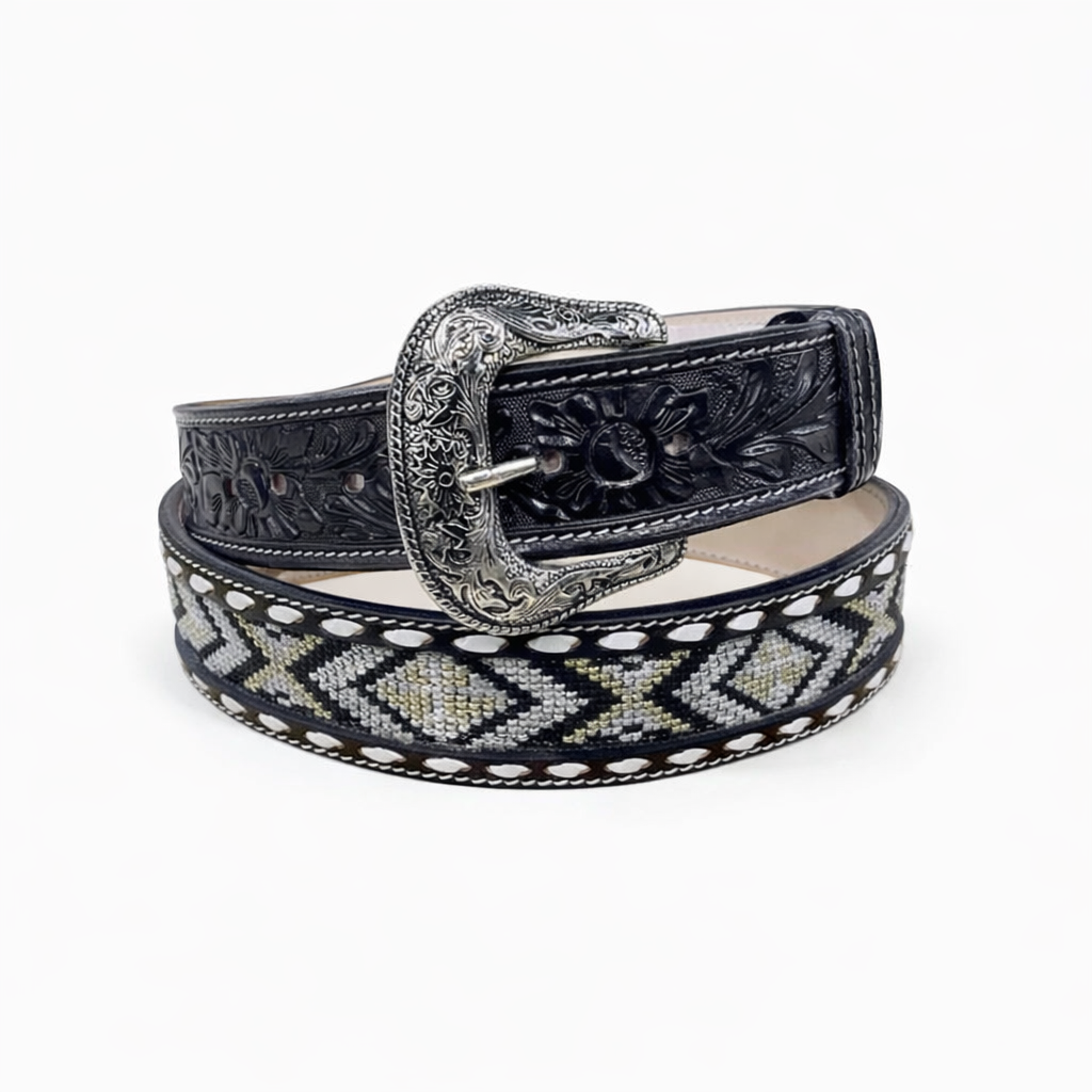 CROSS BELT|  IRON SPUR ™️ MEN’S WESTERN BELT HANDMADE