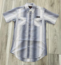 ROCK & ROLL MEDERN FIT BLUE SHORT SLEEVE SHIRT |BMN3S08310