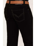 ROCK&ROLL MENS BLACK DOUBLE BARREL STRAIGHT BOOTCUT RELAXED FIT  | BM0SD02484