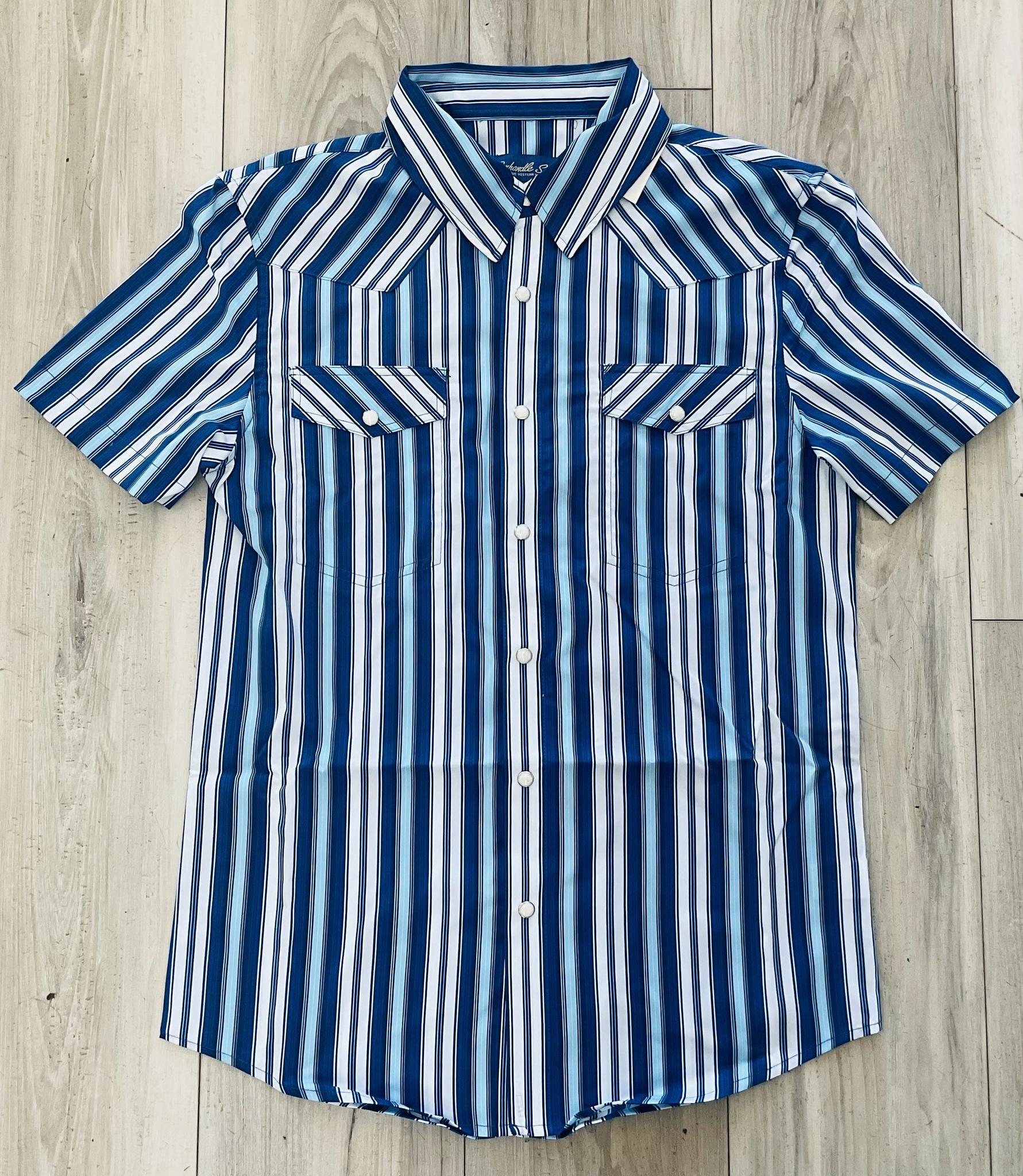PANHANDLE MEN’S SHORT SLEEVE BLUE SHIRT |TMN3S08987
