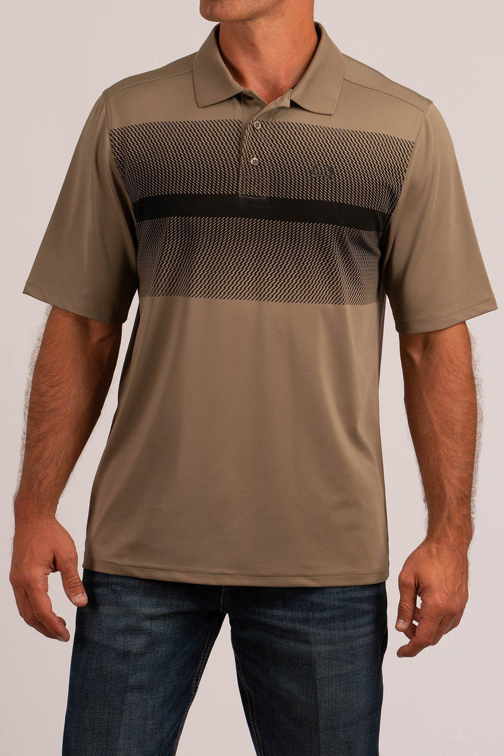 CINCH MENS POLO BROWN MTK1833002