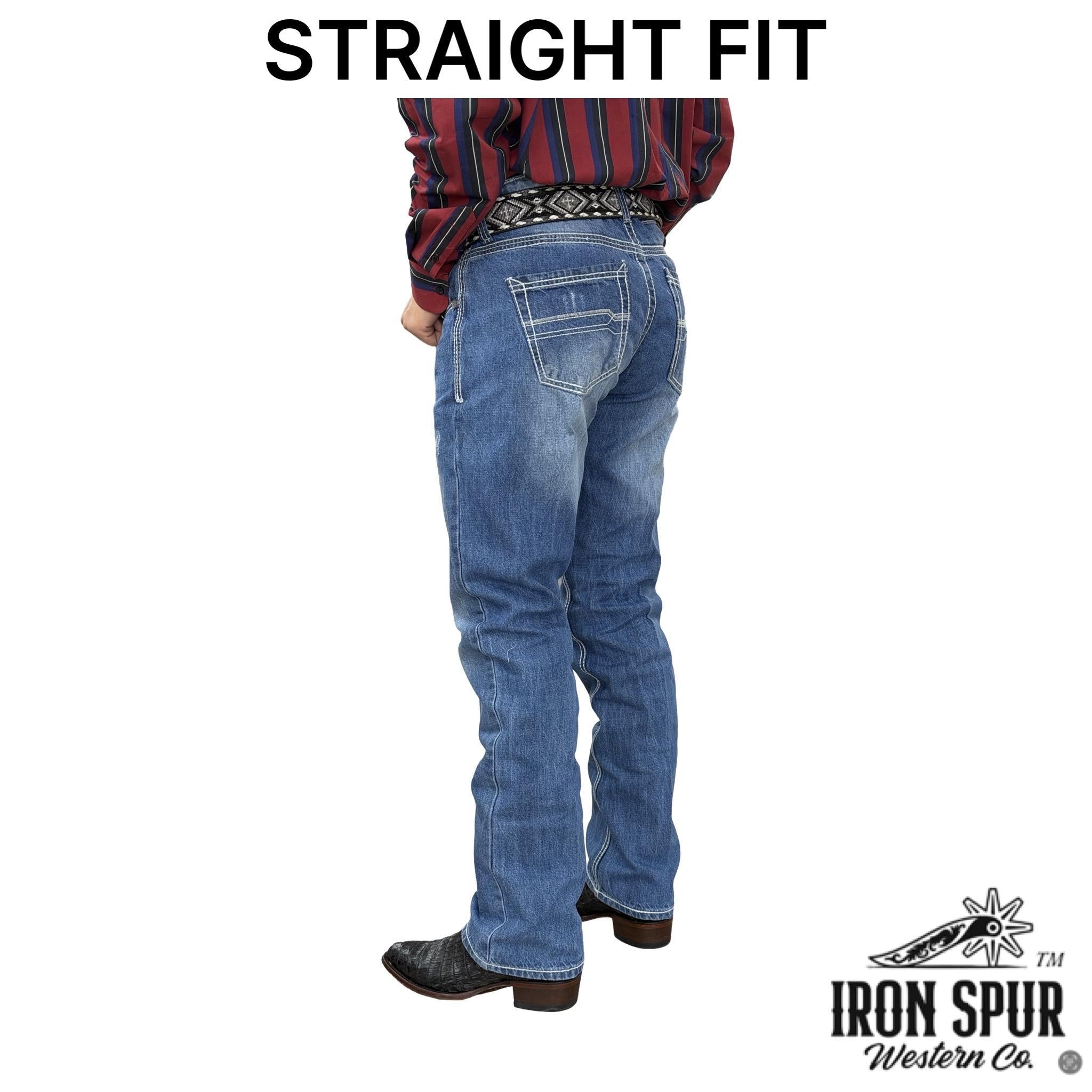 01 | STRAIGHT | LIGHT BLUE | IRON SPUR | MEN WESTERN JEANS