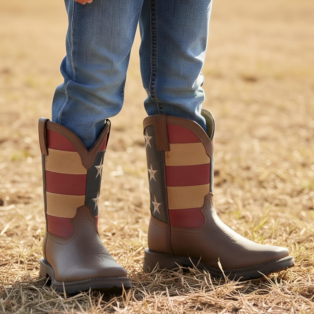 LIL' REBEL™BY DURANGO® KID'S PATRIOTIC WESTERN BOOT Style No. BT245