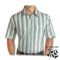 “ Atwood “ | MEN SHORT SLEEVE SHIRT SNAP BUTTONS WESTERN STRIPES