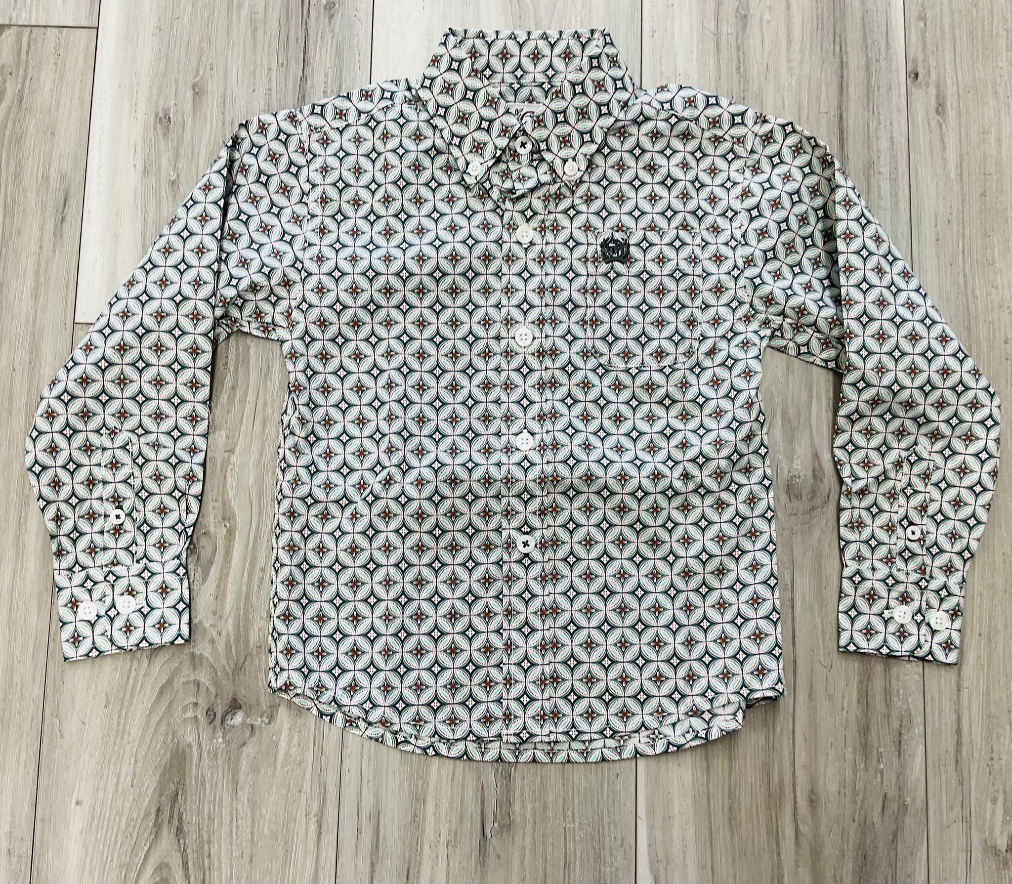 CINCH TODDLERS LONG SLEEVE CREAM SHIRT | MTW7061405