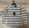 TAN/NAVY BLUE MEN’S ARIAT BUTTON UP SHIRT (10052625)