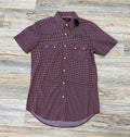 Mens Rock & Roll short sleeve 2pkt Diamond Orange Snap shirt | BMN3S03948