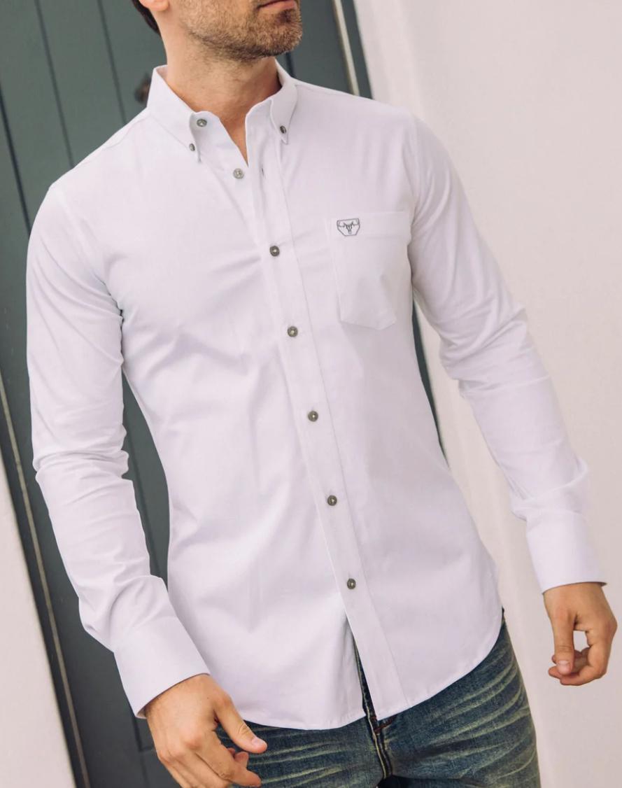 MEN’S PLATINI WHITE WESTERN SHIRT |CTL9259