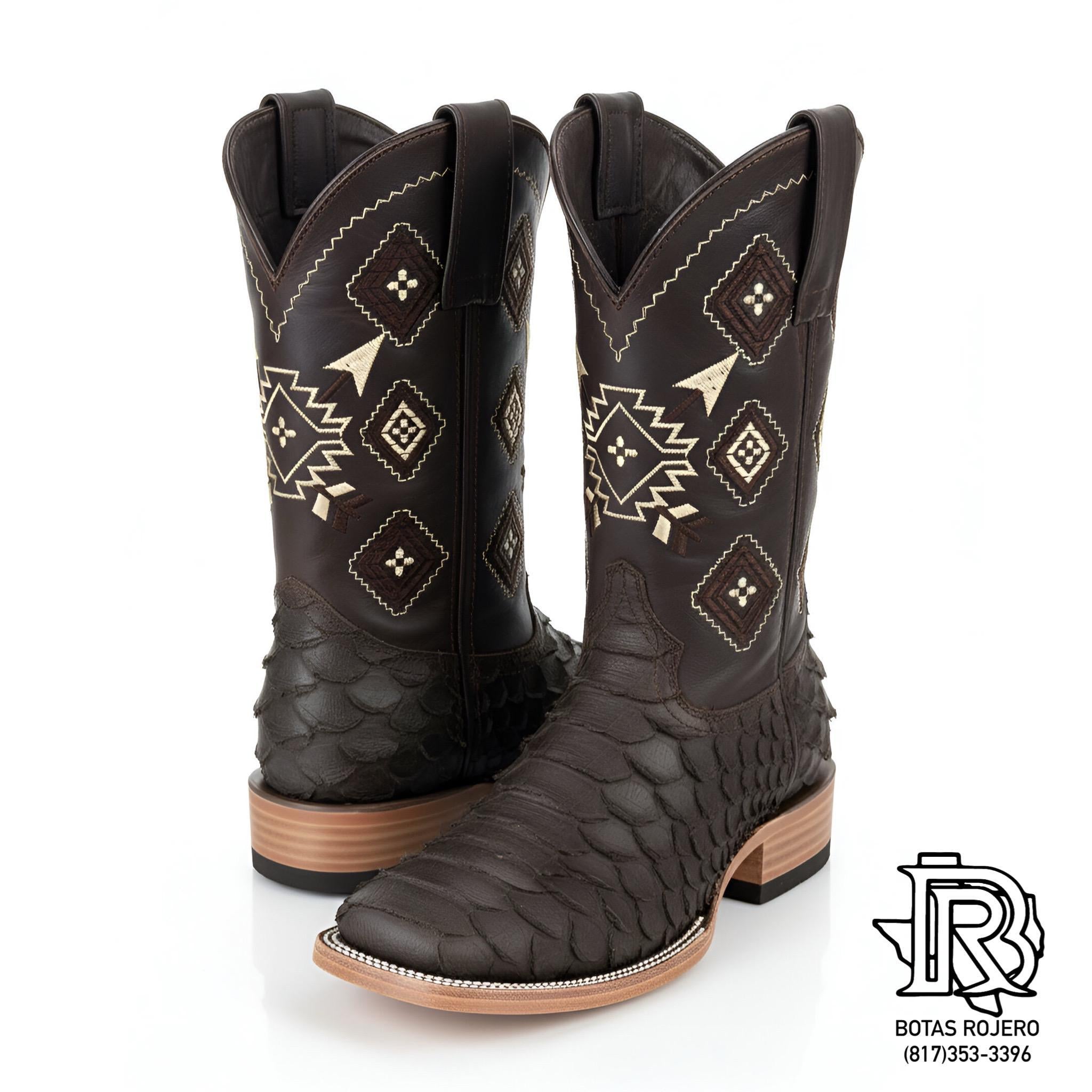 ‘’ALPER ’’  BROWN MATTE PYTHON PRINTED BOOTS