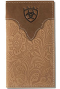ARIAT RODEO FLORAL EMBOSSED BROWN  WALLET - A3555502