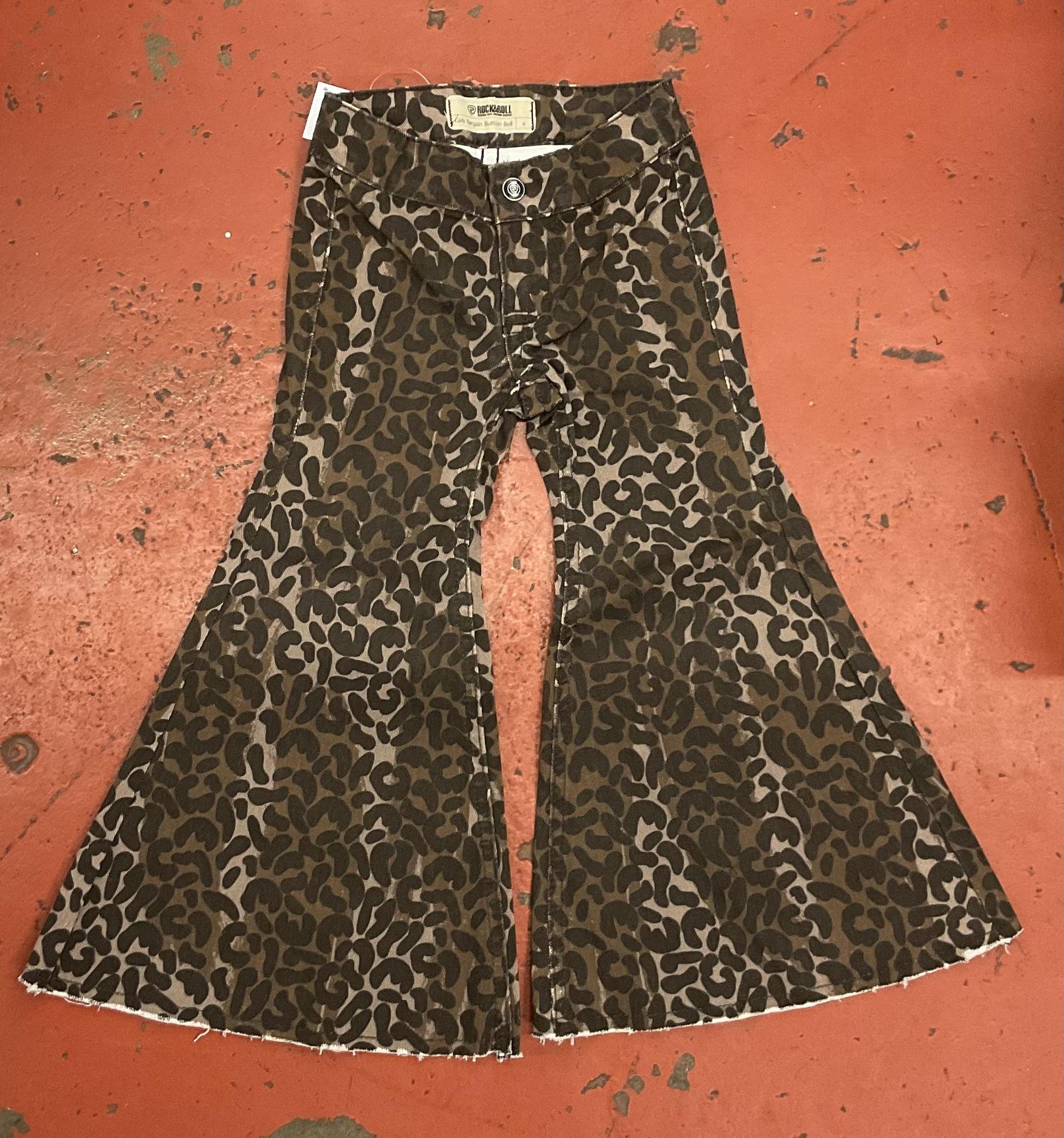 GIRLS CHEETA BELL BOTTOMS  | RRGD7PR0FG