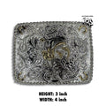 “ GALLO SILVER “ | MEN WESTERN BELT BUCKLE SQUARE