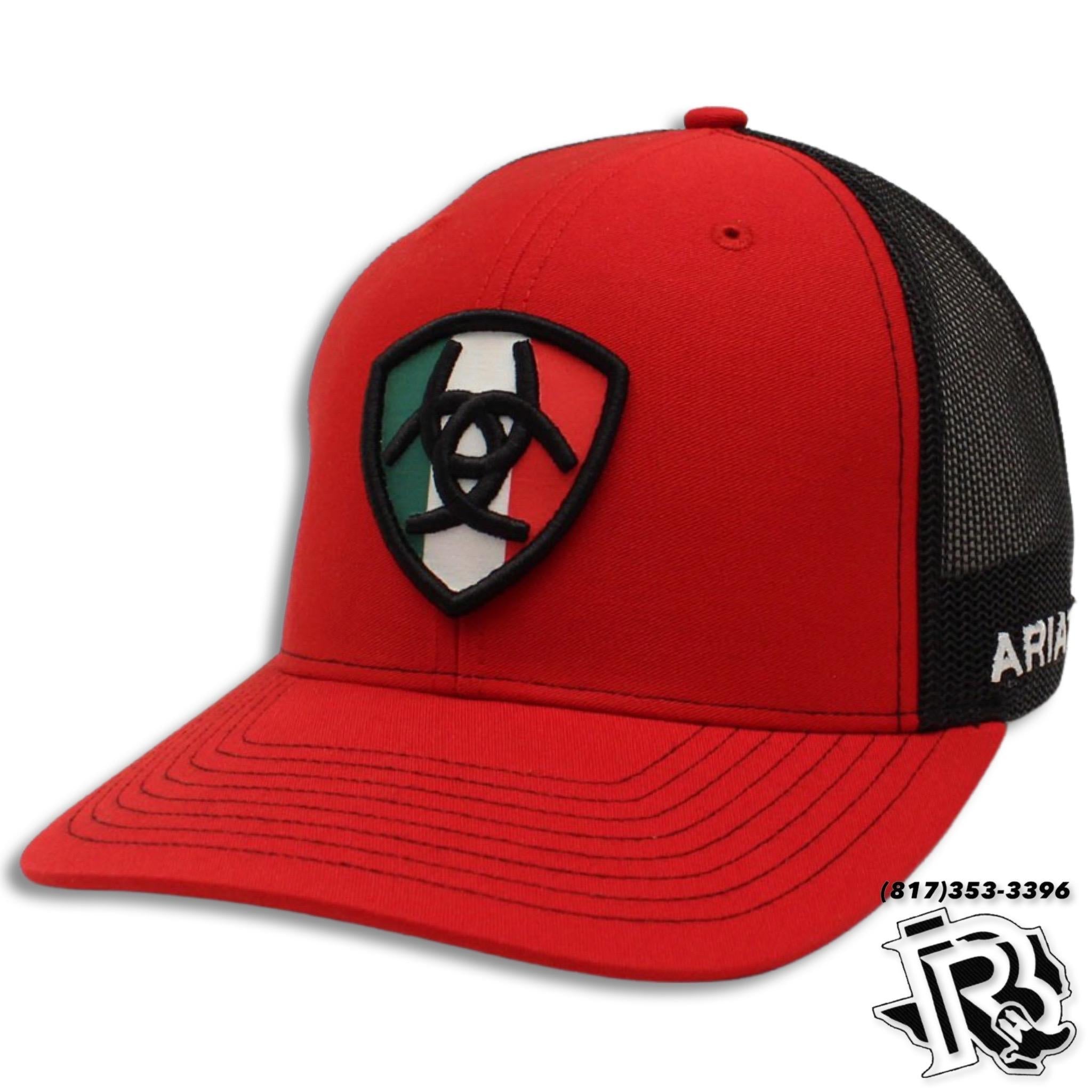ARIAT MENS SNAPBACK 112 MEXICAN FLAG PATCH RED A300011704