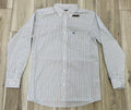 ARIAT MEN’S CROW FITTED WHITE LONGHORN STRIPE LONG SLEEVE SHIRT |10079419
