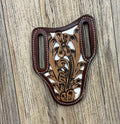‘’GARRETT’’  IRON SPUR WESTERN CO.  KNIFE SHEATH WESTERN TOOLED LEATHER
