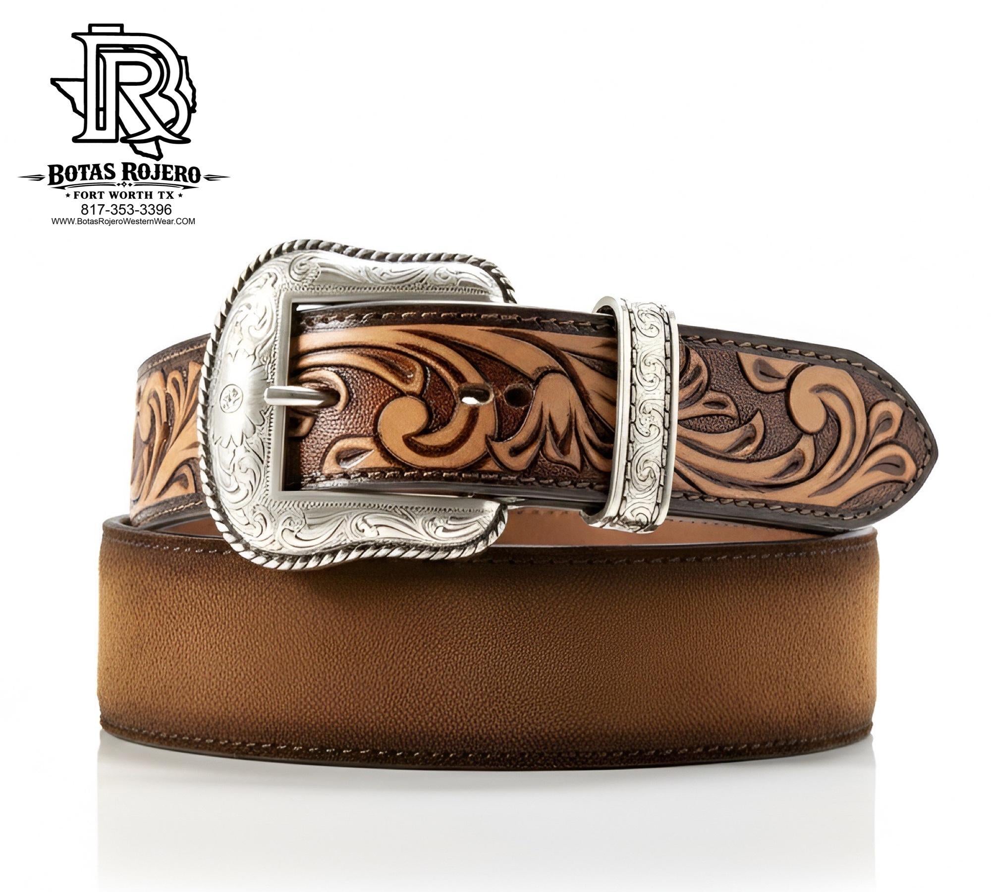 Men 1.75 inch Nacona Western Belt Rough Out Tan N210009202