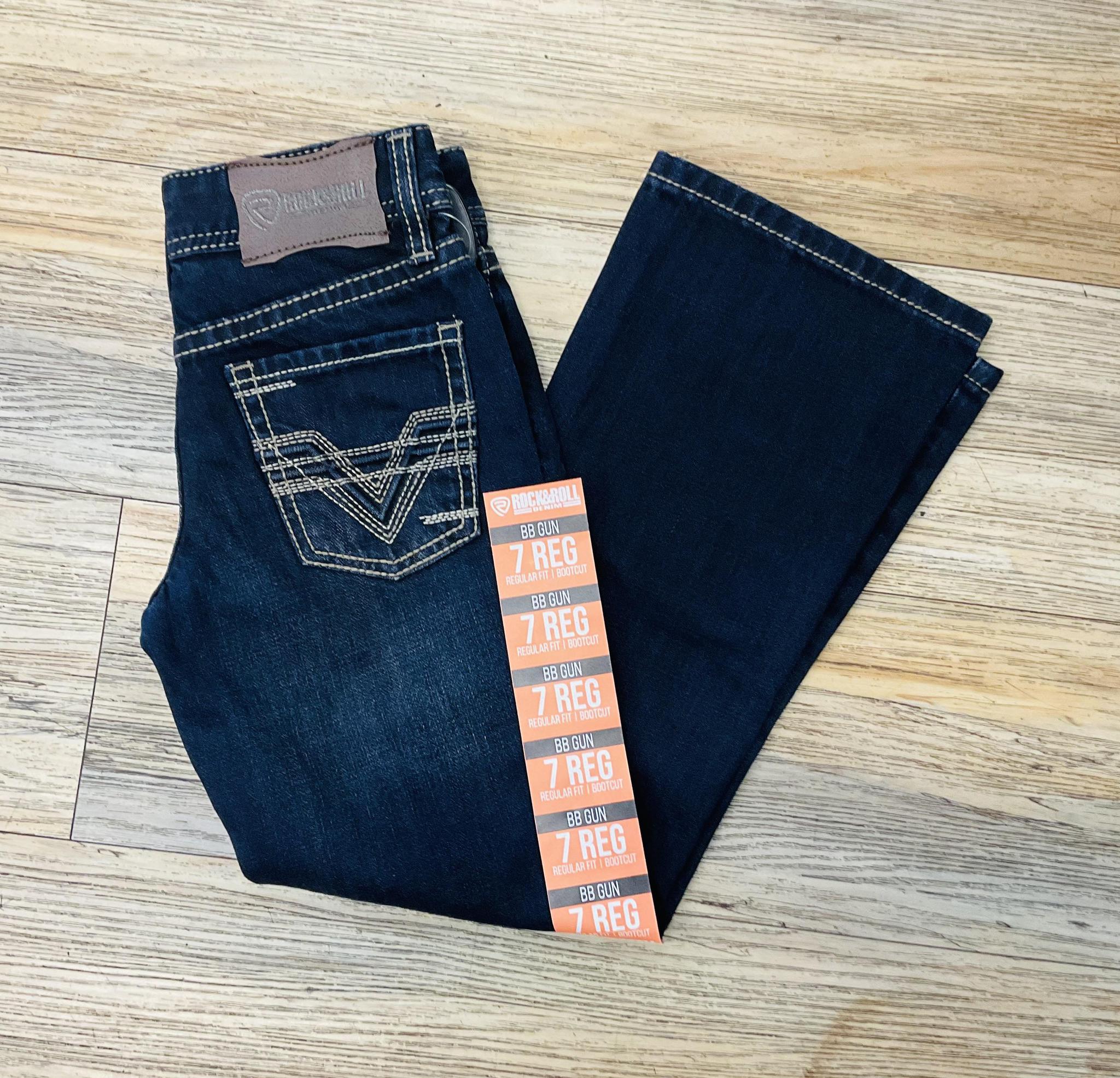 BOY’S ROCK & ROLL DARK WASH REGULAR FIT|BOOTCUT|BB0BD07348
