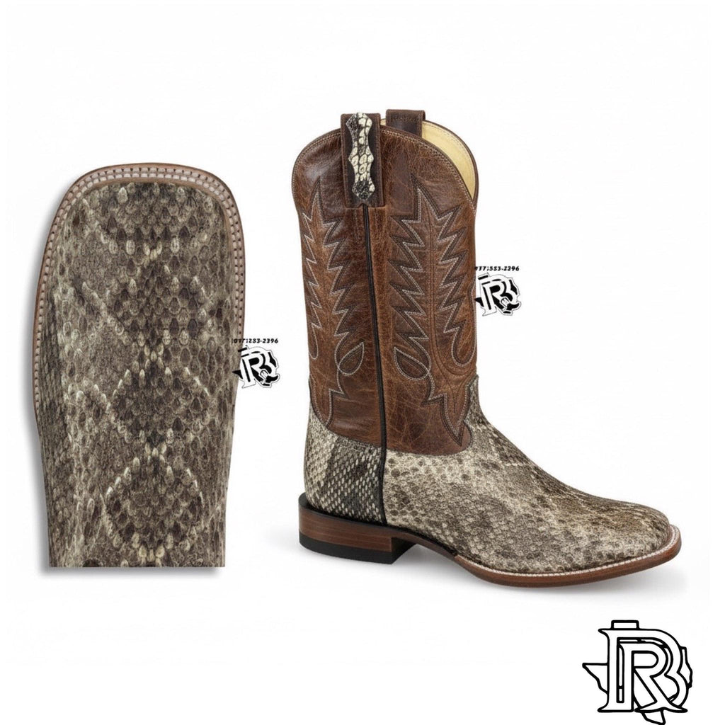 “ Steven “ | ORIGINAL RATTLESNAKE MEN SQUARE TOE WESTERN BOOTS  style# 4542