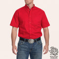 G09S | #22 RED | IRON SPUR | MEN WESTERN SHORT SLEEVE SHIRT