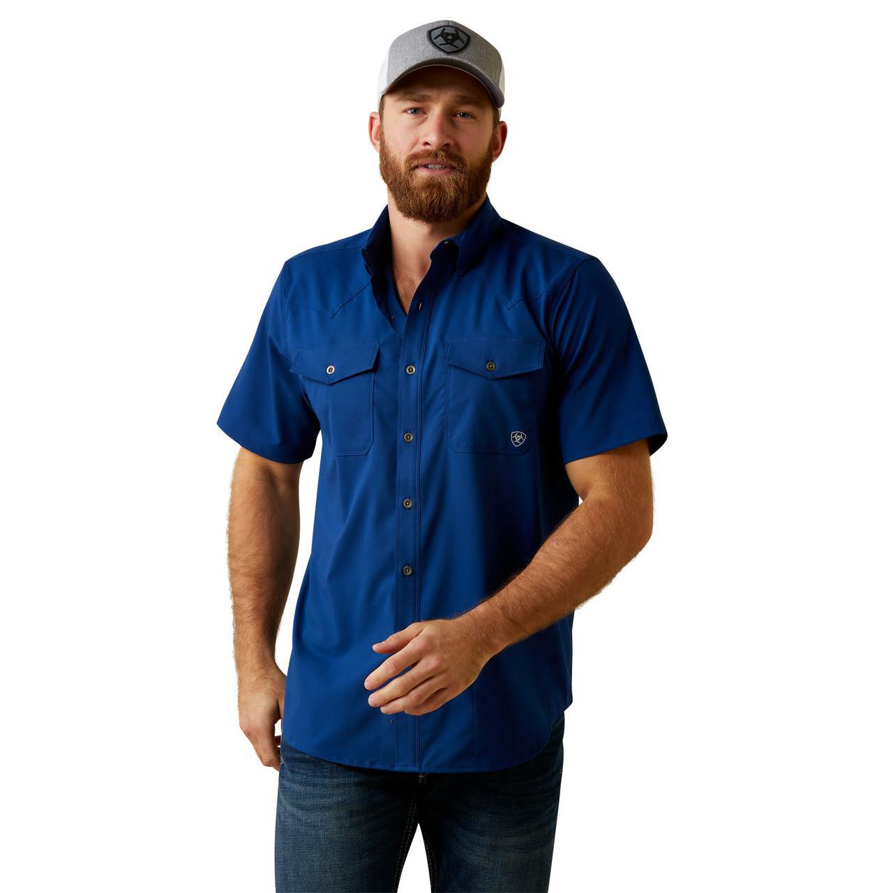 ARIAT FITTED VENTEK OUTBOUND NAVY NIGHT - MENS SHIRT - 10045038