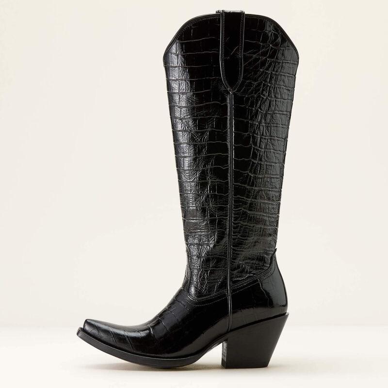 Ariat Ladies Luxe Caviar Croc Printed Black Western Casanova Boot 10063992