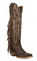 Dan Post Women's Prairie Dancer Brown Leather Snip Toe Boot| DP7103
