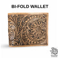 RANGER WESTERN TOOLED LIGHT BROWN WALLET IWR-1B