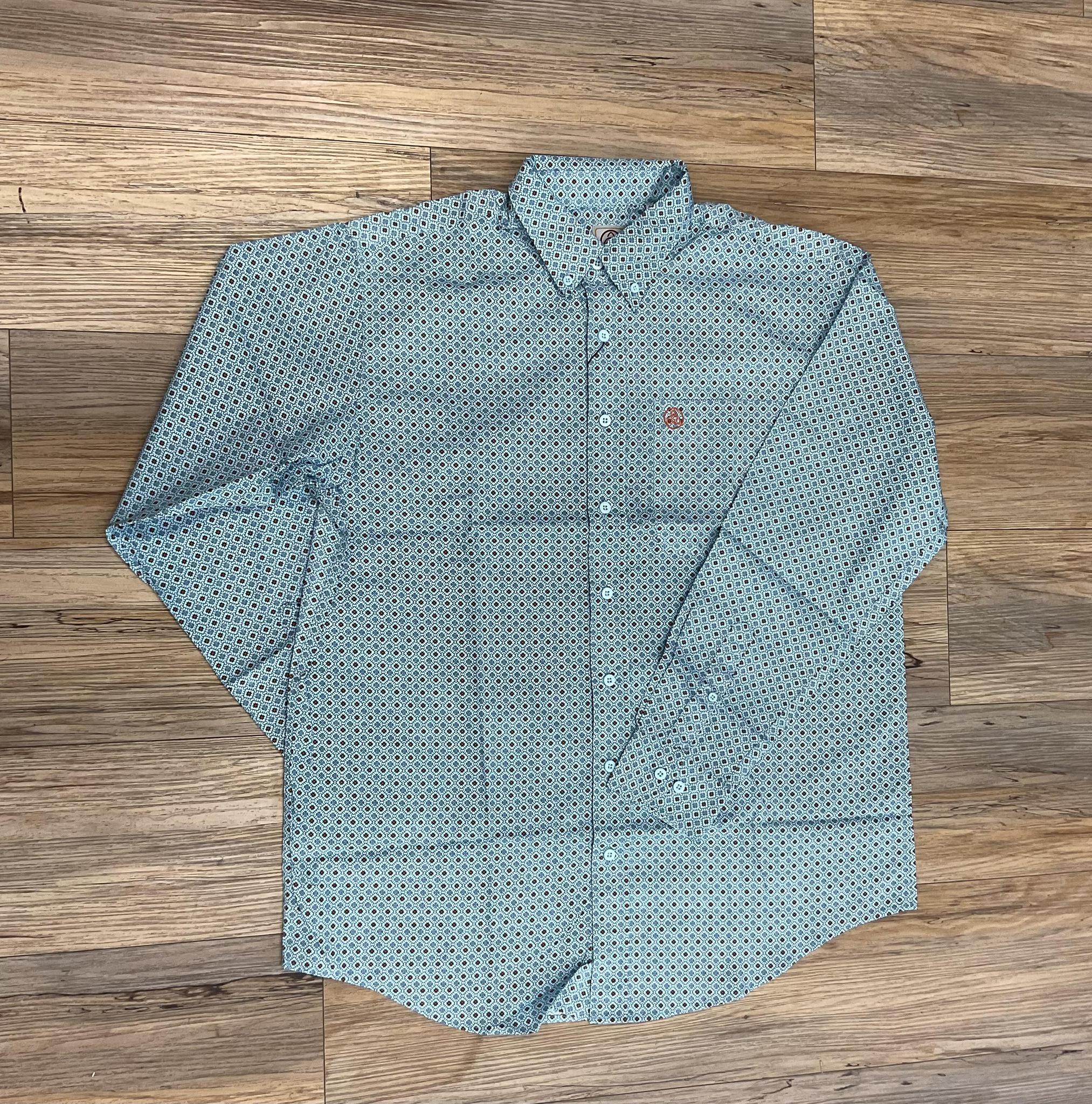 ‘’ROBERT’’ MENS TURQOISE WESTERN SHIRT