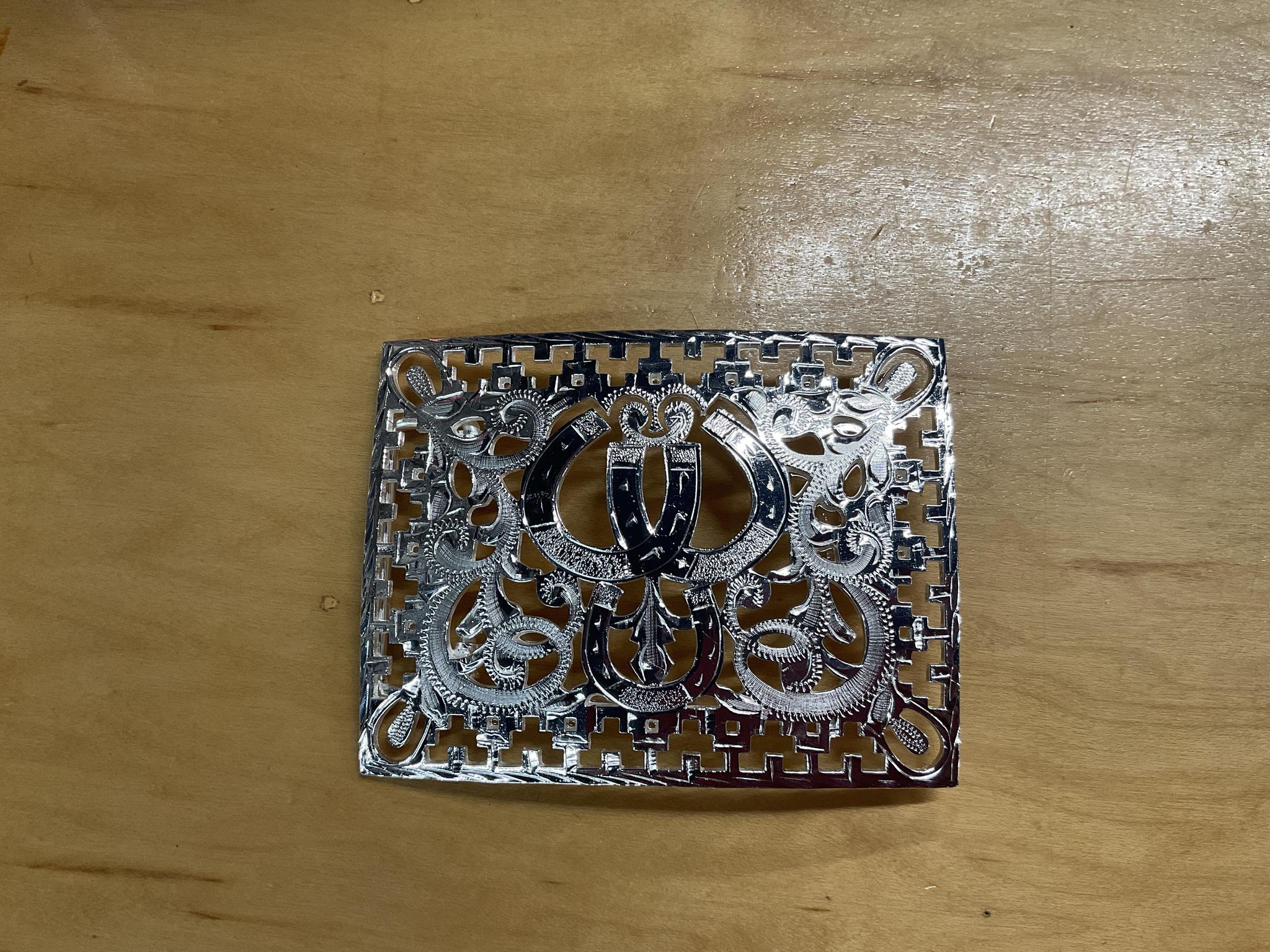 Three Horse Shoe Belt Buckle