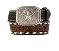 3D BOY'S FLORAL EMBOSSED BUCK LACED WESTERN BELT |D1200041107