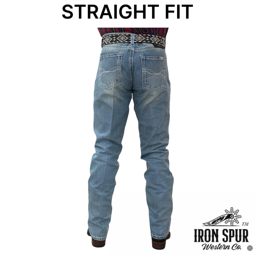 07 | Iron Spur Men’s Straight-Leg Western Jeans – Light Wash