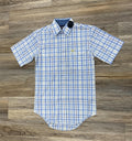 MENS ROCK & ROLL SHORT SLEEVE BABY BLUE SHIRT | PMN3S03315
