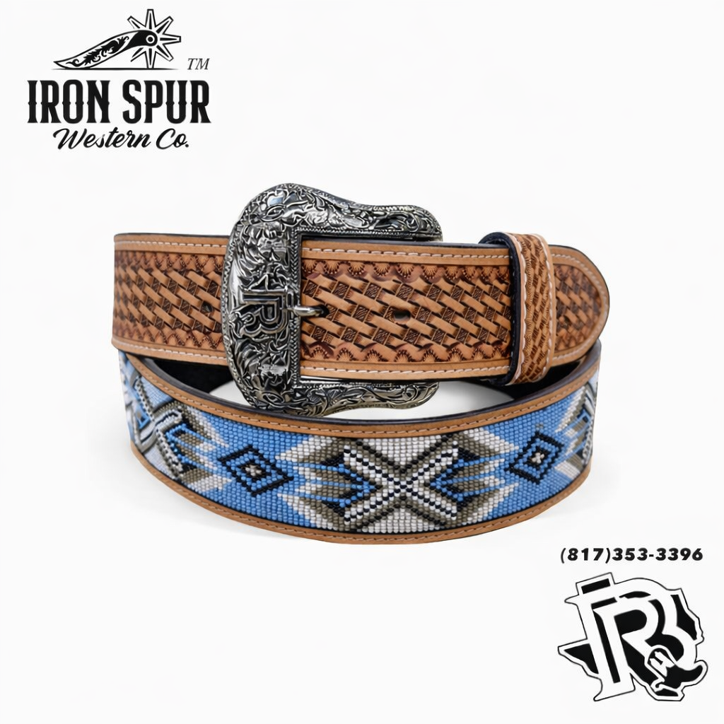 “ PAUL “ | 2 INCH IRON SPUR ™️ WESTERN BELT BEADED