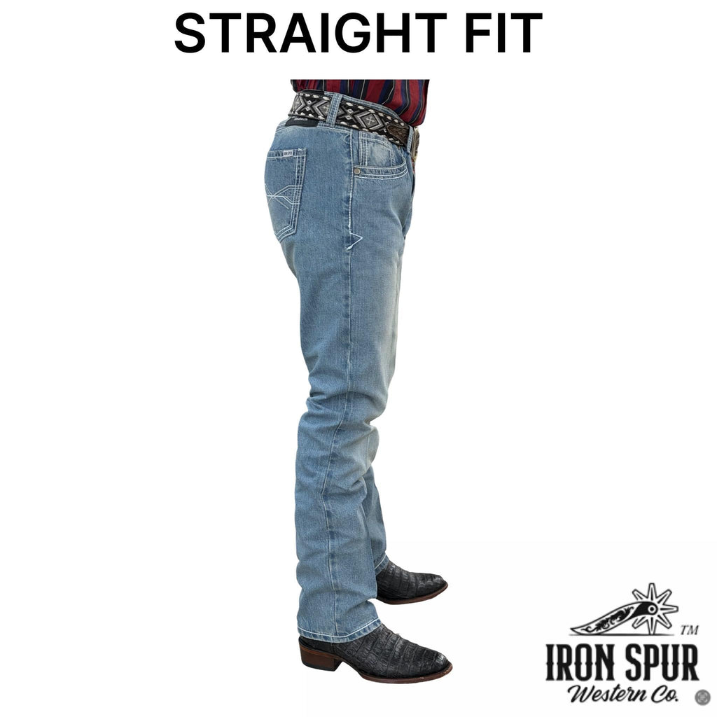 07 | Iron Spur Men’s Straight-Leg Western Jeans – Light Wash