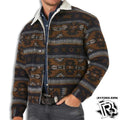 “MIKE” | AZTEC WRANGLER SHERPA LINED JACKET