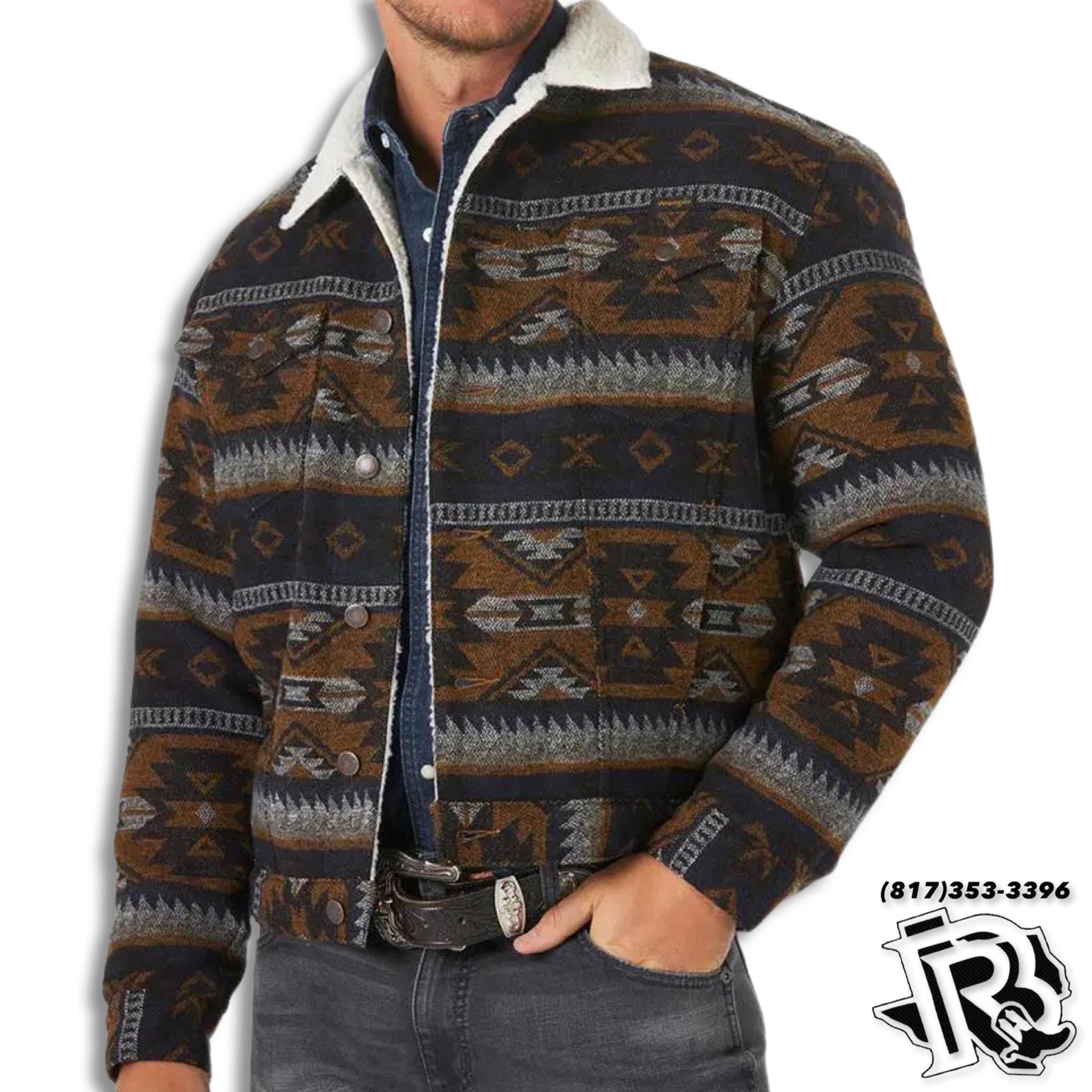 “MIKE” | AZTEC WRANGLER SHERPA LINED JACKET