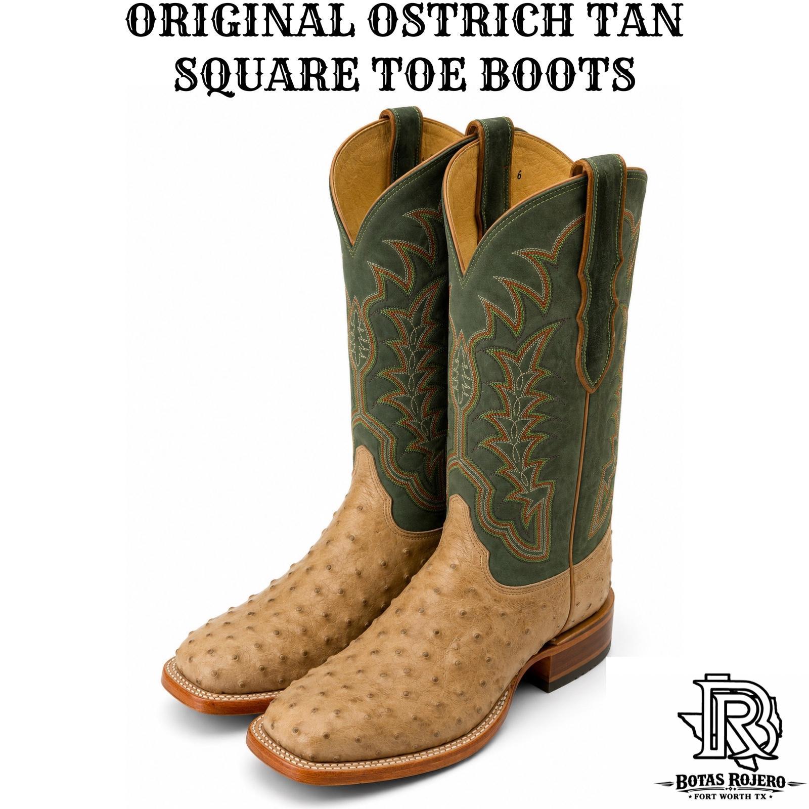 “ Frontier “ | JUSTIN MEN’S CHISOLM VINTAGE TAN FULL QUILL OSTRICH | JE8173