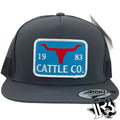 WHISKEY BENT HAT CO | OLD SCHOOL BULL HEAD GREY/GREY