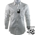 WHITE GREY STITCHING | LONG SLEEVE MEN WESTERN SHIRT