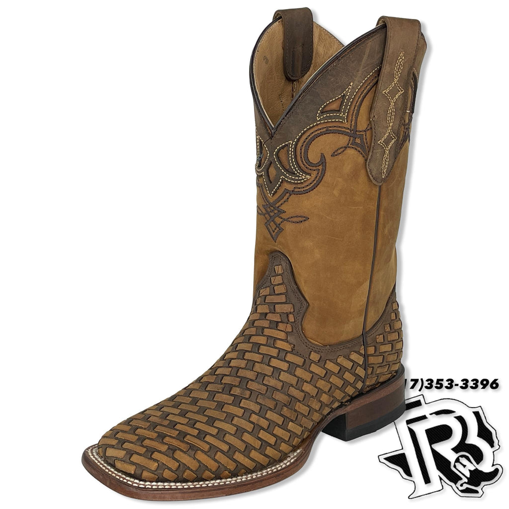 BASKET WEAVED BOOTS | COOPER MEN SQUARE TOE BOOTS