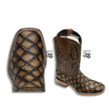 “ Levi “ | Men Western Square Toe Boots Leather Print Orix Rustico