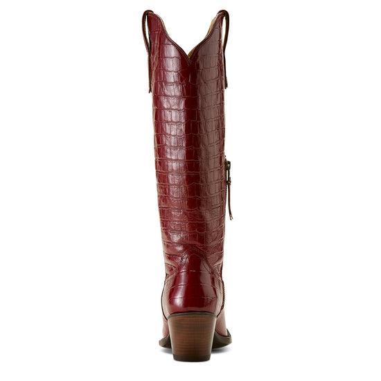 Ariat Ladies Luxe Croc Printed Red Western Casanova Boot 10063991