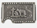 3D Western Wallet Men Smart Style Cowboy Prayer Rope Silver |D250016936