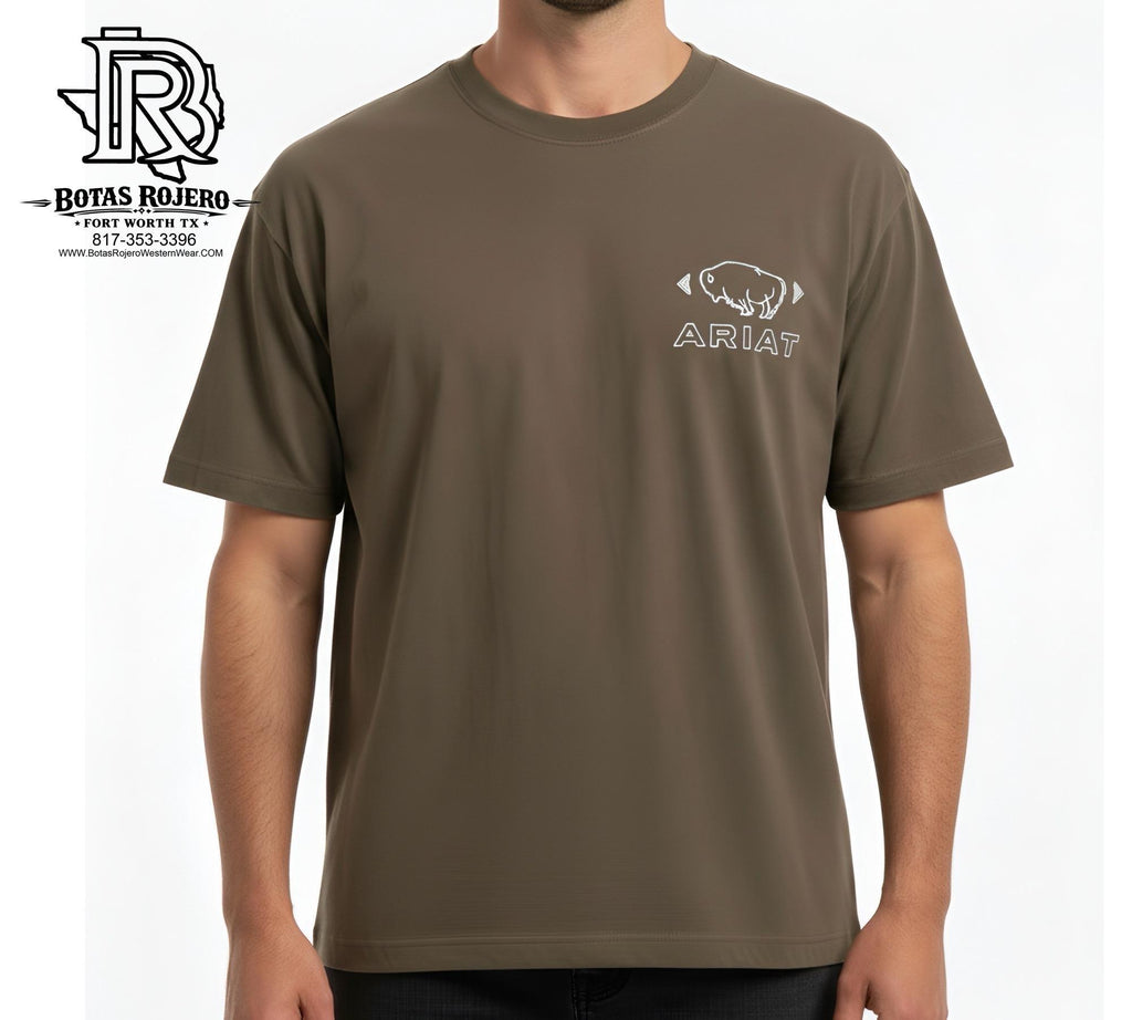 ARIAT MEN’S BUFFALO BANDANA TOUGHSTOCK BOXY CROCODILE T-SHIRT | 10079656