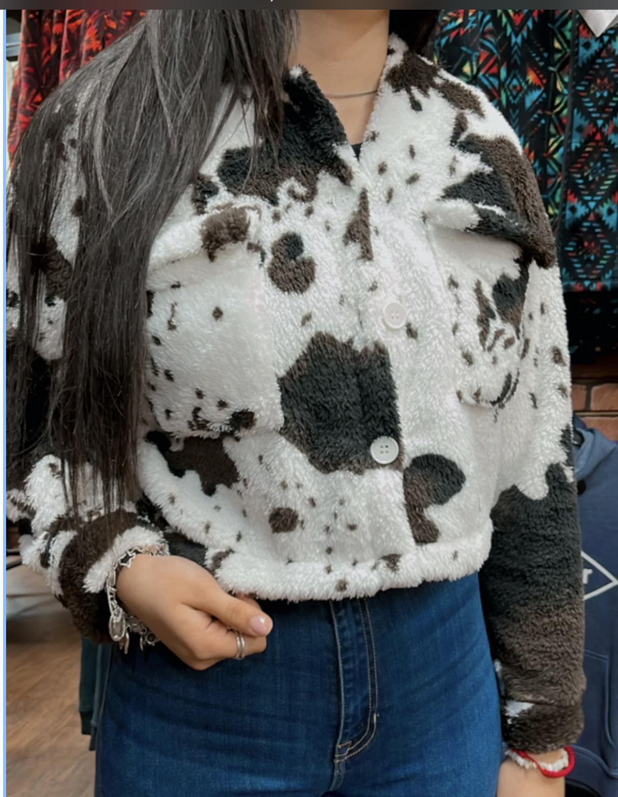 COW PRINT SWEATER
