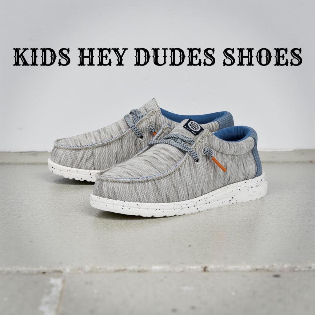KIDS HEY DUDE SHOE LIGHT GREY 40217-007