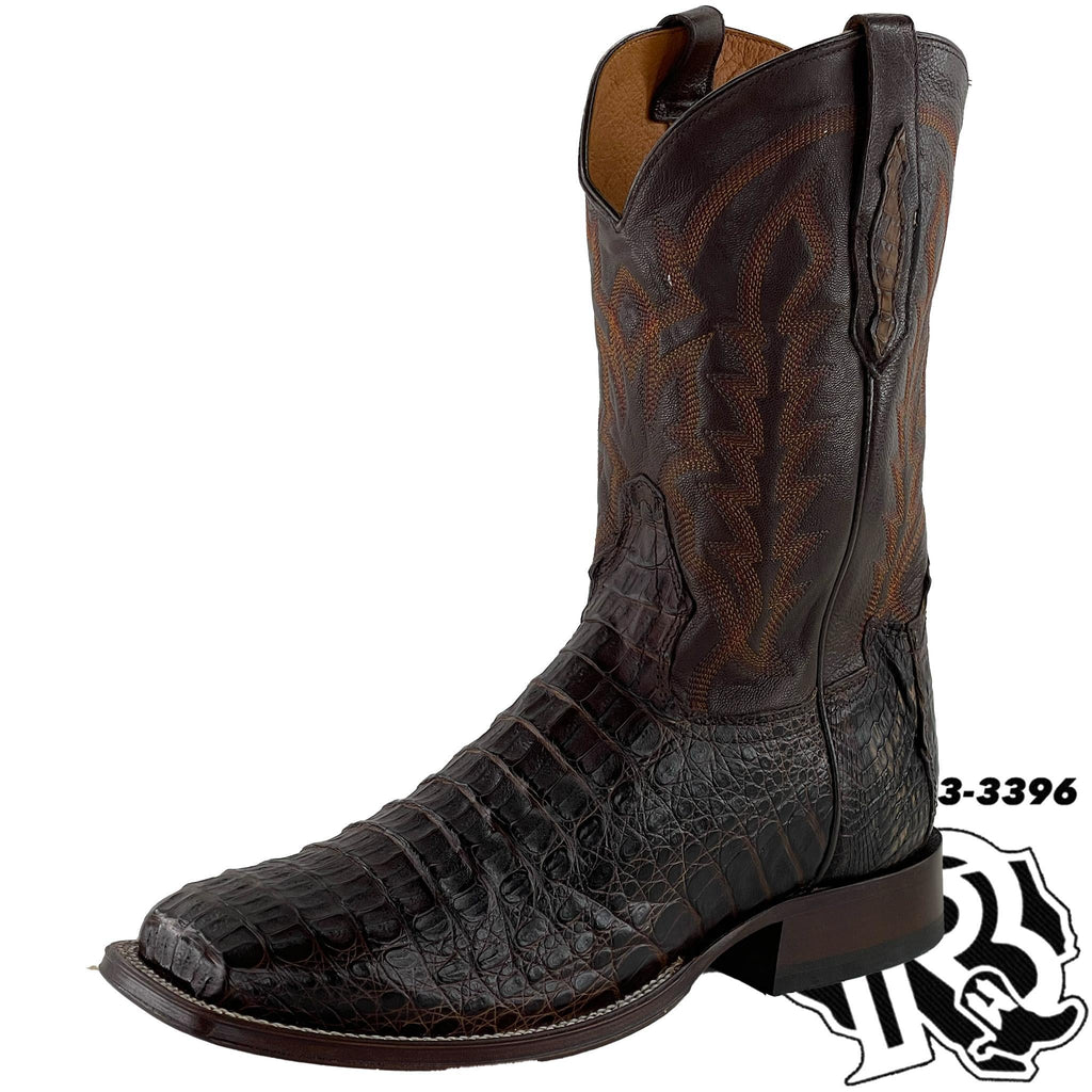 HORNBACK CAIMAN | TONY LAMA DARK BROWN MEN SQUARE TOE BOOT
