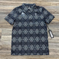 MENS ROCK & ROLL BLACK AZTEC PRINTED POLO | BM51T06012